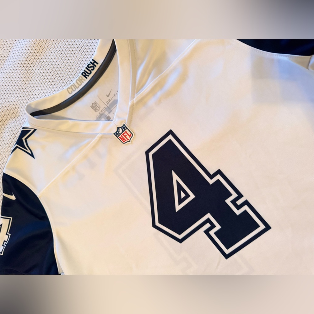 NFL NIKE Dallas Cowboys #4 Dak Prescott Women's Game Football Jersey Shirt - Picture 7 of 16